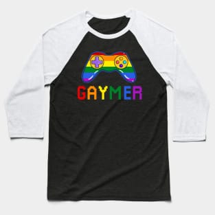 Gaymer LGBTQ Gay Pride Month Gamer Baseball T-Shirt